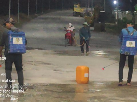 Dự án hạ tầng hồ chứa nước ngọt dọc bờ sông Láng Thé. Càn Long. Trà Vinh
