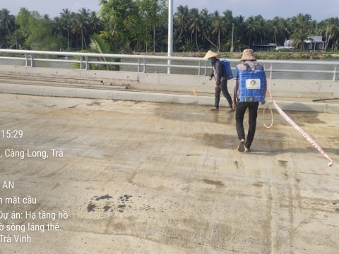 Dự án hạ tầng hồ chứa nước ngọt dọc bờ sông Láng Thé. Càn Long. Trà Vinh